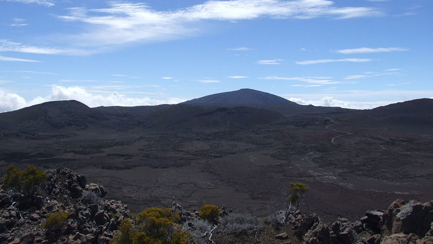 Piton de la Fournaise sur l'île de La Réunion
