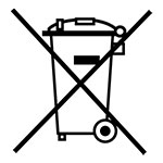 symbole de la poubelle barrée
