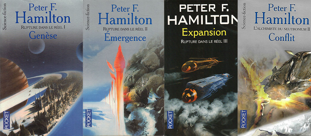 Peter F Hamilton couvertures de livres L'Aube de la nuit