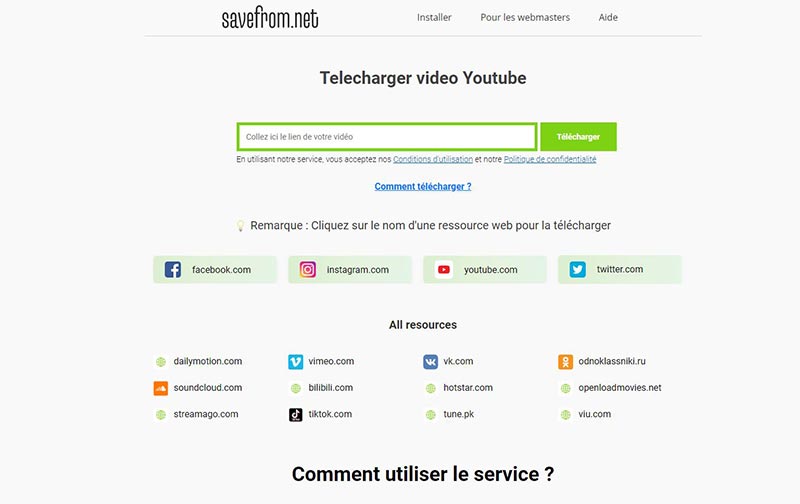 site savefrom télécharger de la musique gratuitement