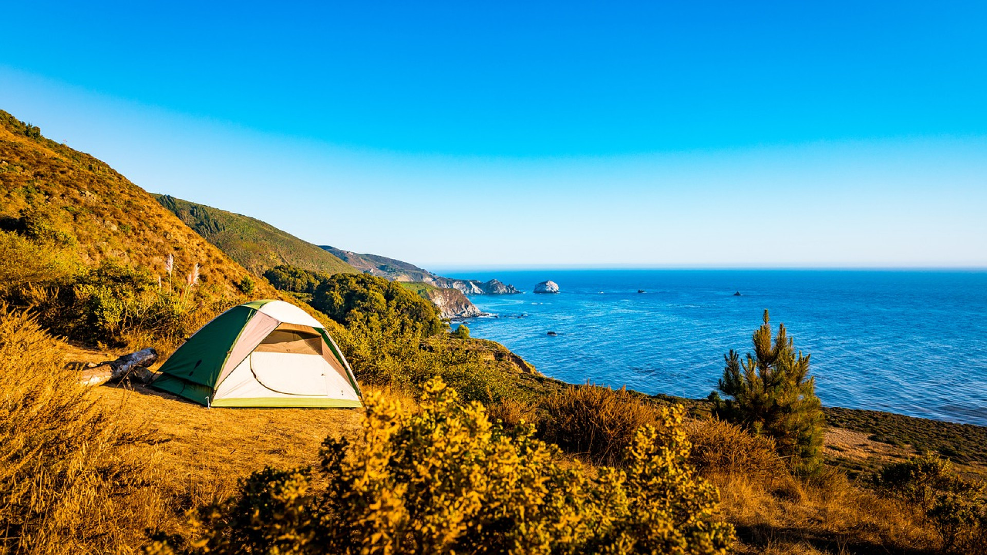 Camping en bord de mer