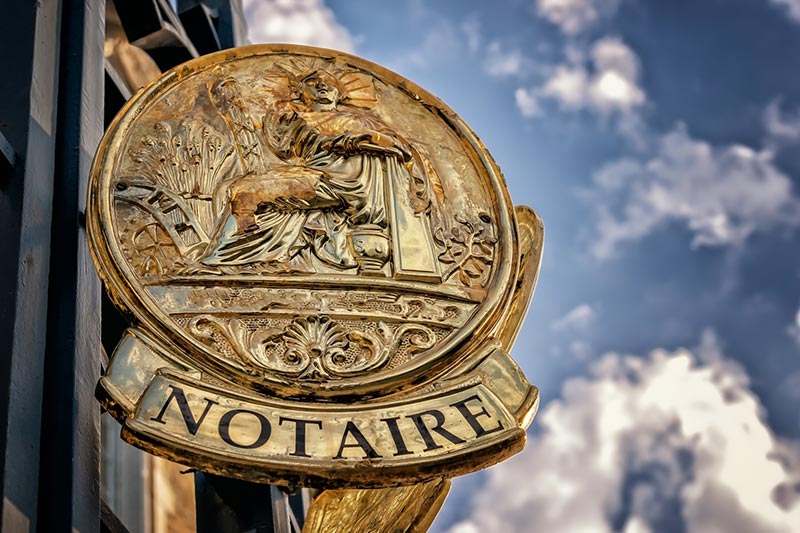 Panonceau d'un office notarial