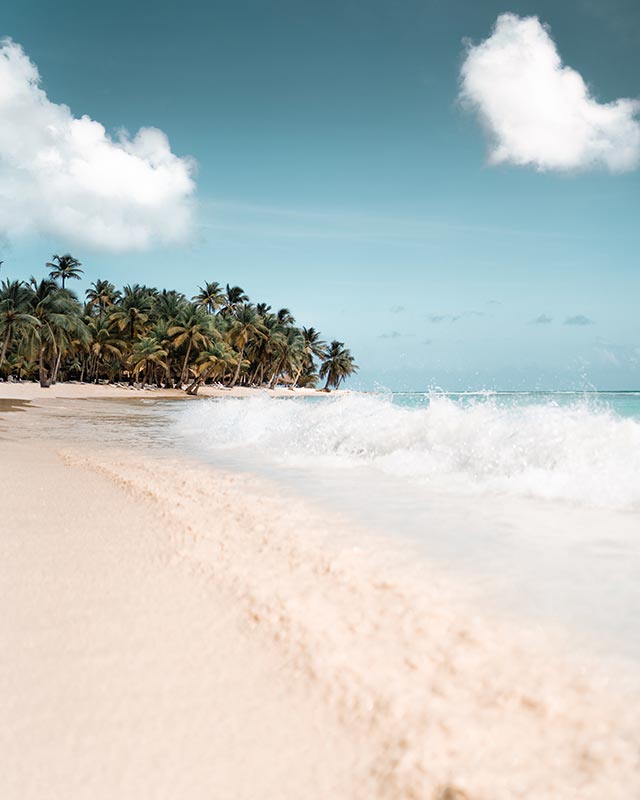 magnifique plage de sable blanc en République Dominicaine