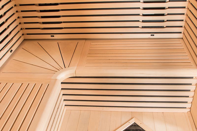 Intérieur d'un sauna haut de gamme