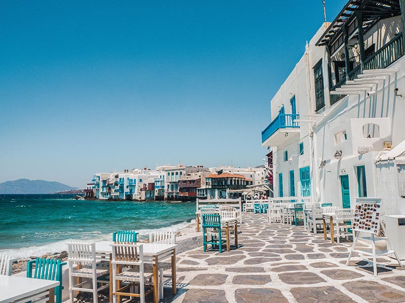 Voyage sur l'île de Mykonos en Grèce