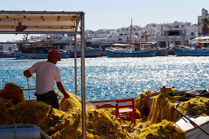 Port de l'île grecque Paros