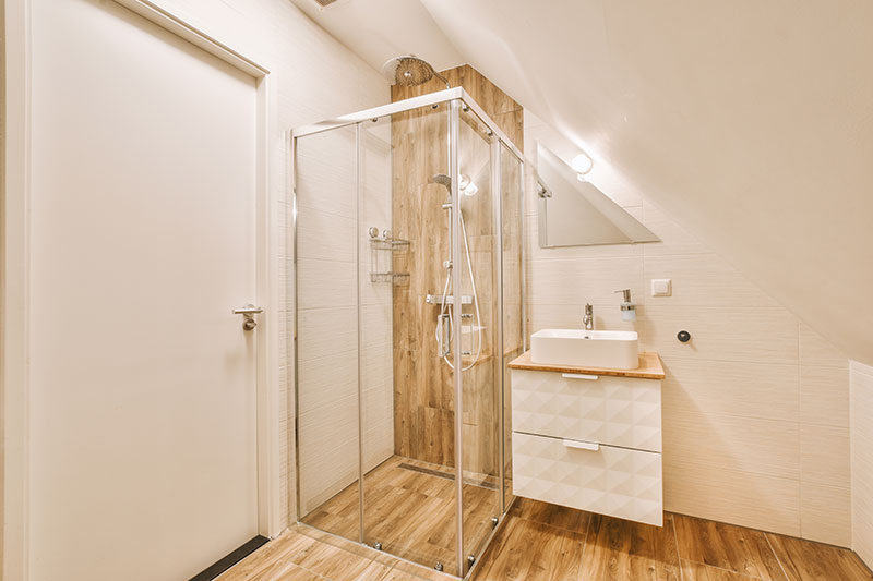 Cabine de douche carrée